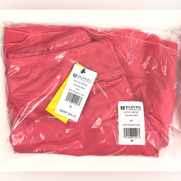 EleVen by Venus Williams | Cosmos Quick-Dry Tennis Skirt Sun Kissed Coral    NWT - Picture 6 of 9